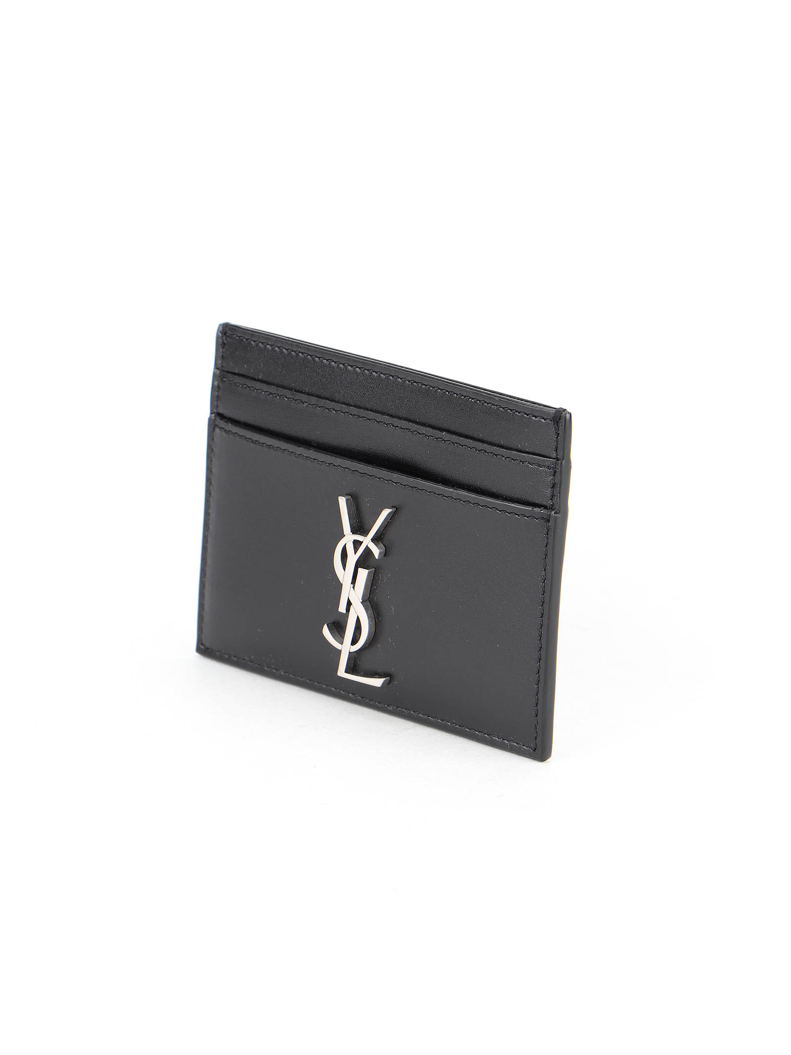 Saint Laurent Ysl Credit Card Holder 4856310SX0E - 1000 NERO | Spinnaker Boutique