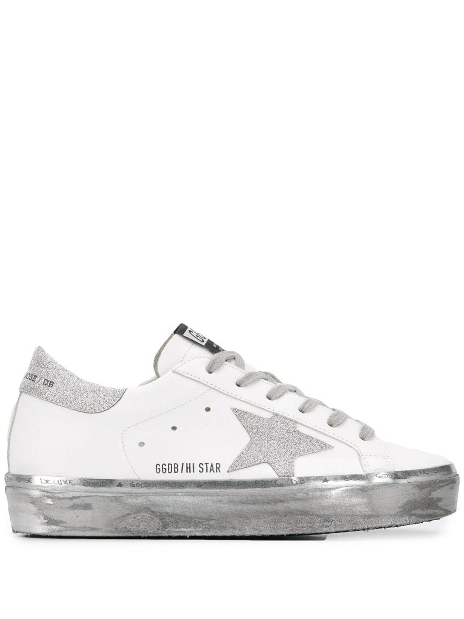 golden goose silver sneakers